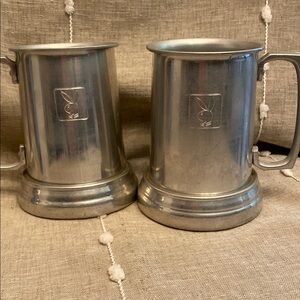 Vintage PLAYBOY logo aluminum Beer mugs steins Tankard